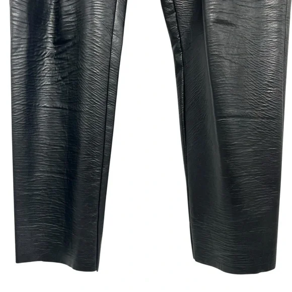 Ramy Brooke New York Samson Black Faux Leather High Rise Jogger Pants Womens Med - Picture 7 of 14